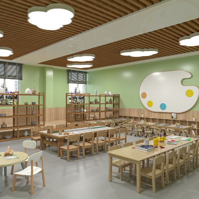 幼儿园手工教室免费3d模型