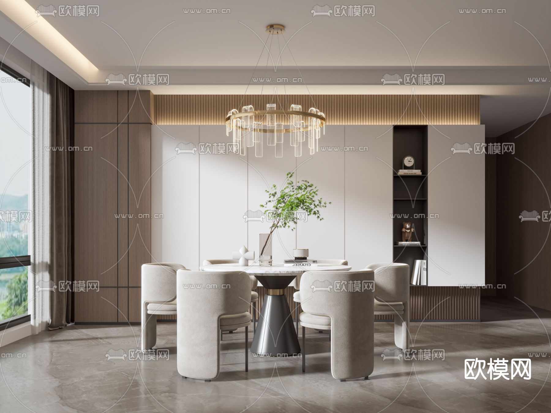 现代餐厅3d模型