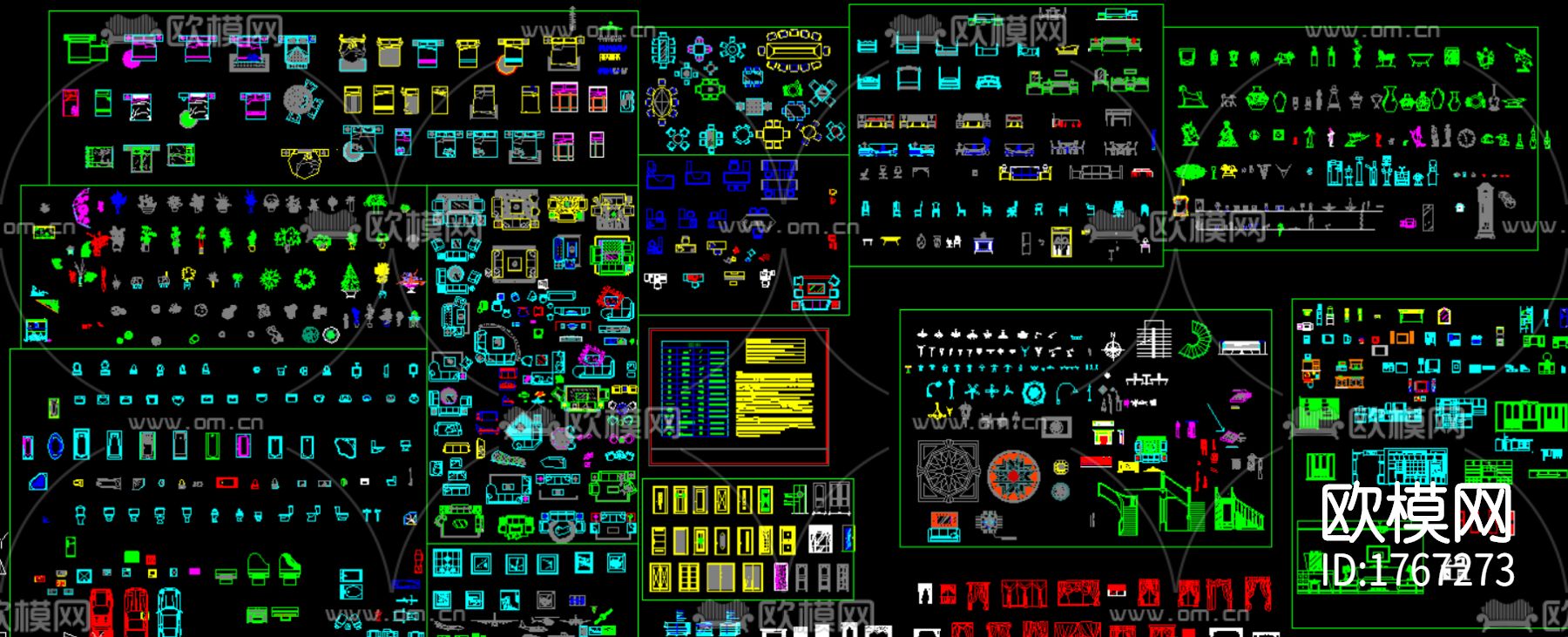 家具cad图库下载（渲染图2）