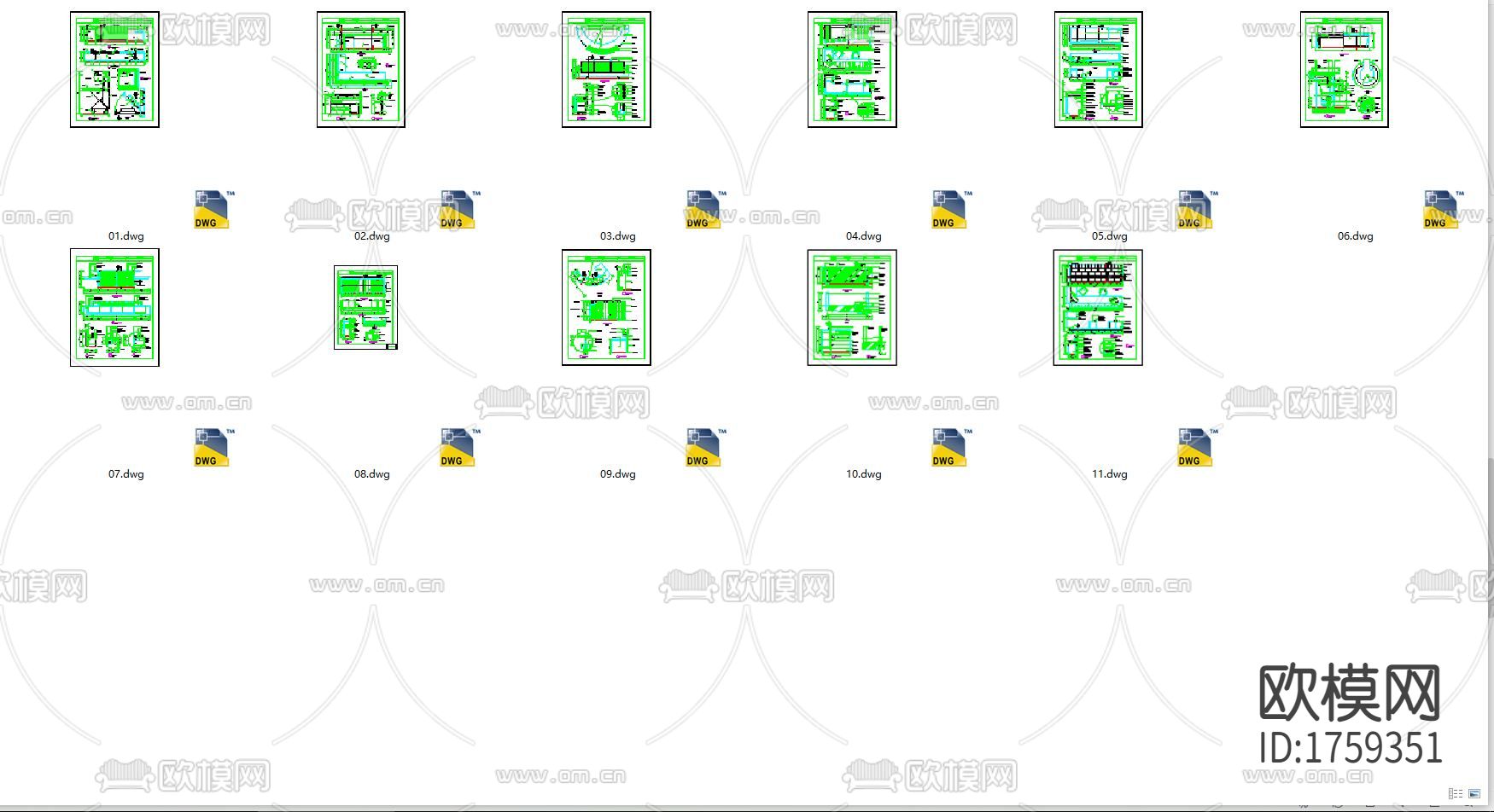 接待台cad图库下载（渲染图5）