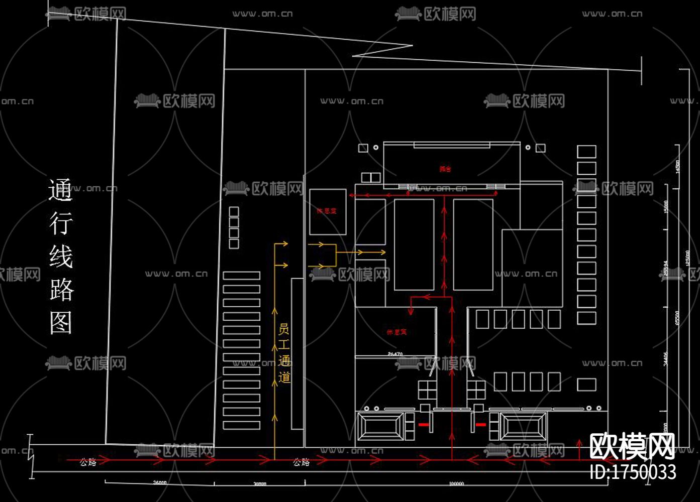 庆典平面cad施工图下载（渲染图6）