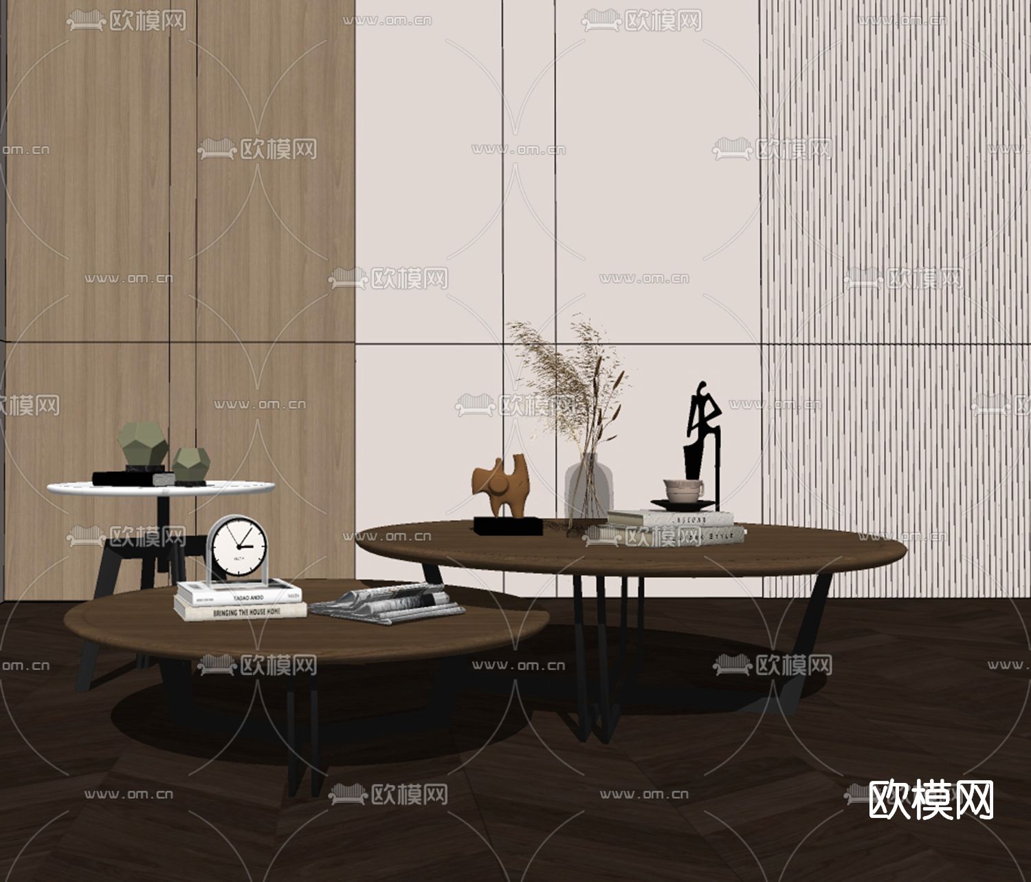 现代轻奢茶几su模型