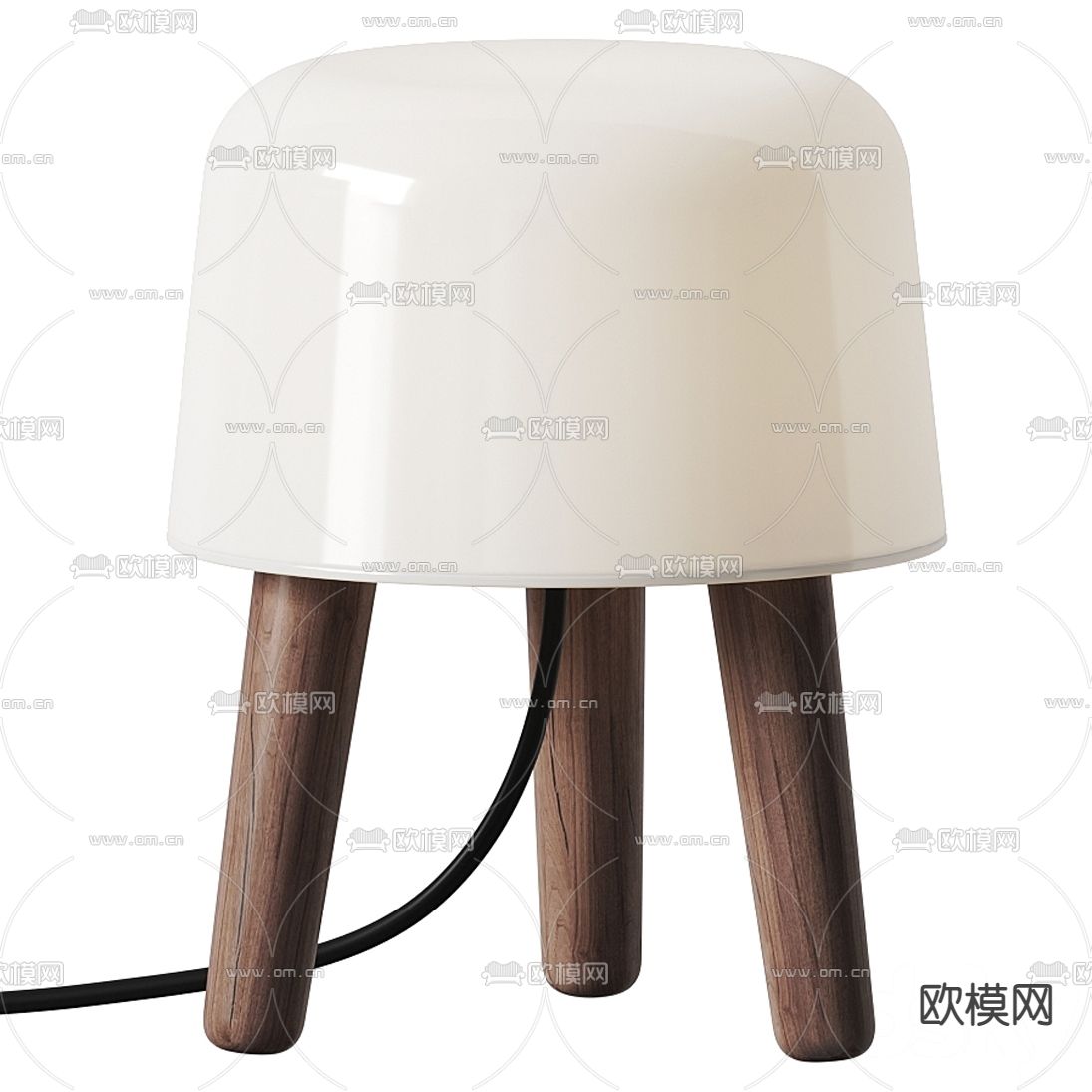 北欧三脚台灯3d模型下载