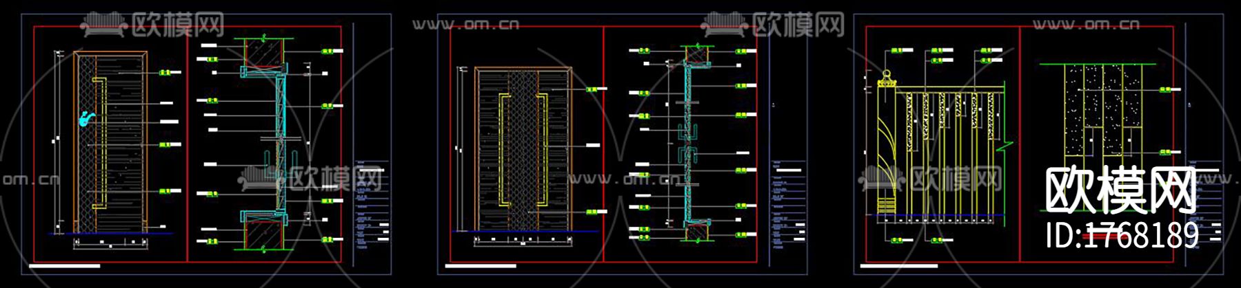 餐厅cad施工图下载（渲染图2）