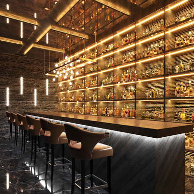 vr现代轻奢酒吧吧台3d模型id:11614949收藏对比下载vr cr战后风露营