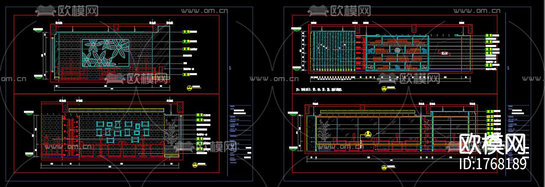 餐厅cad施工图下载（渲染图7）