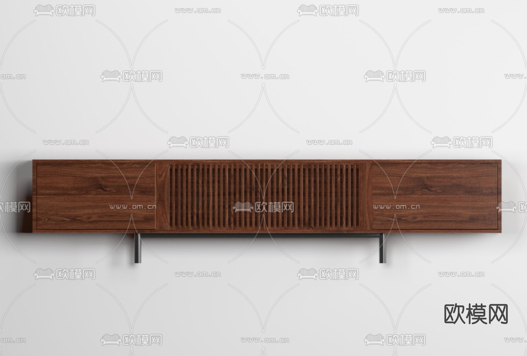 中式实木电视柜免费3d模型下载