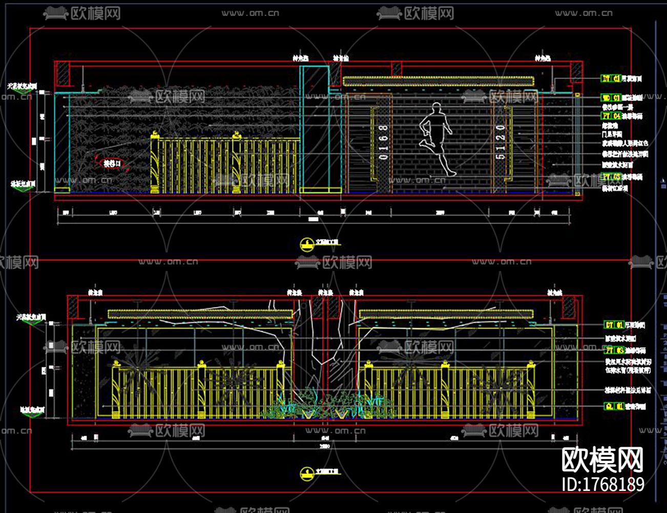 餐厅cad施工图下载（渲染图4）