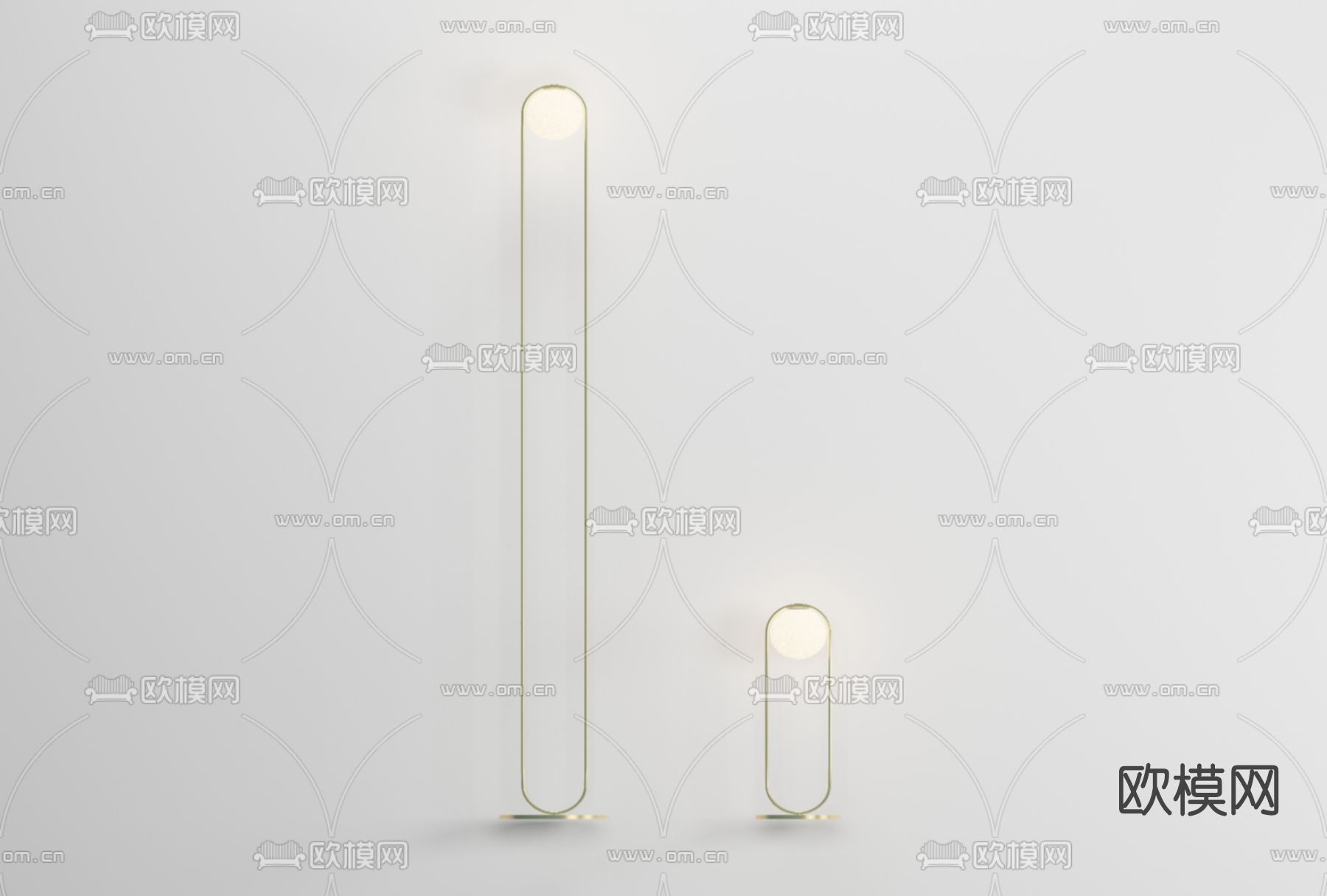 现代轻奢落地灯免费3d模型下载