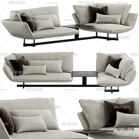 Cassina 转角沙发3d模型下载