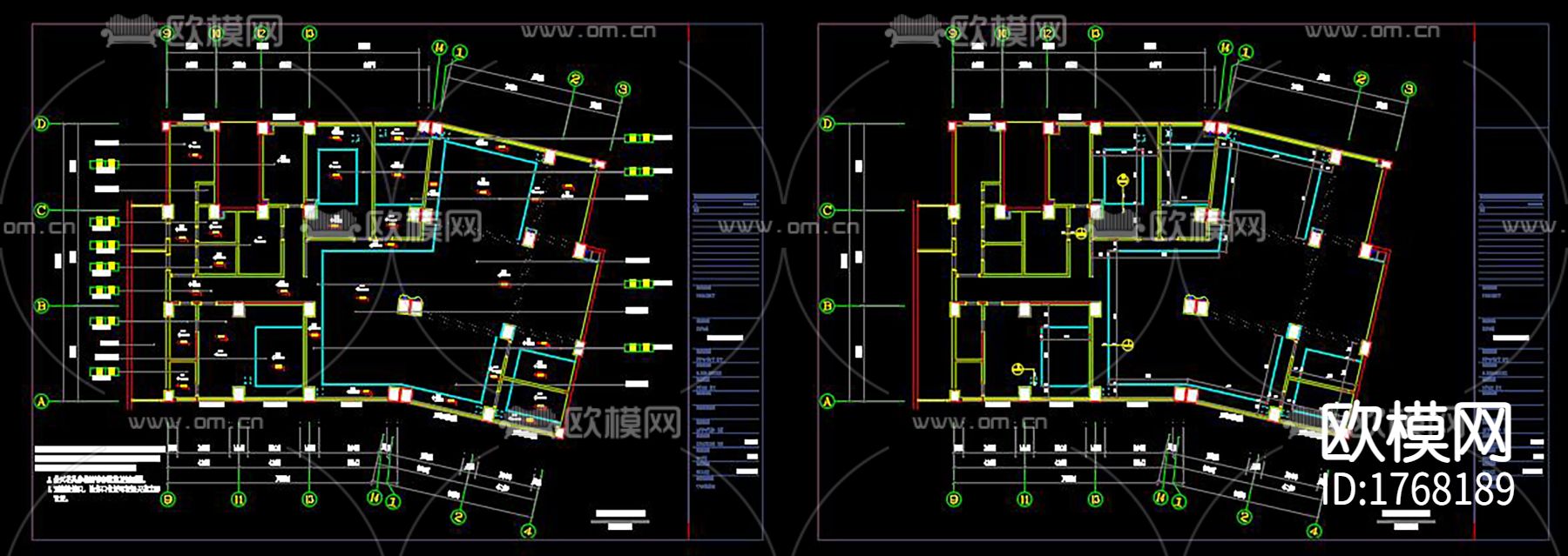 餐厅cad施工图下载（渲染图3）