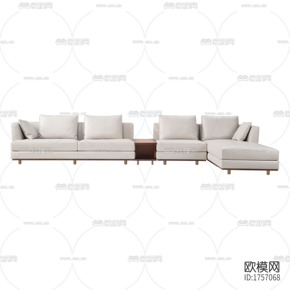 现代白色布艺不锈钢转角多人功能沙发下载