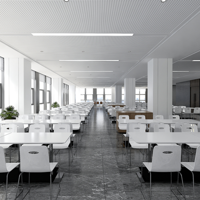  现代食堂su模型 