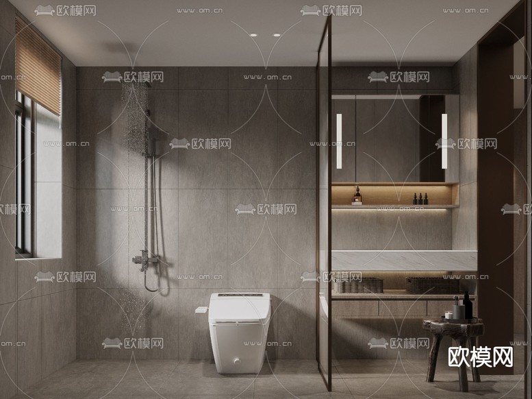现代客餐厅3d模型下载(渲染图7)
