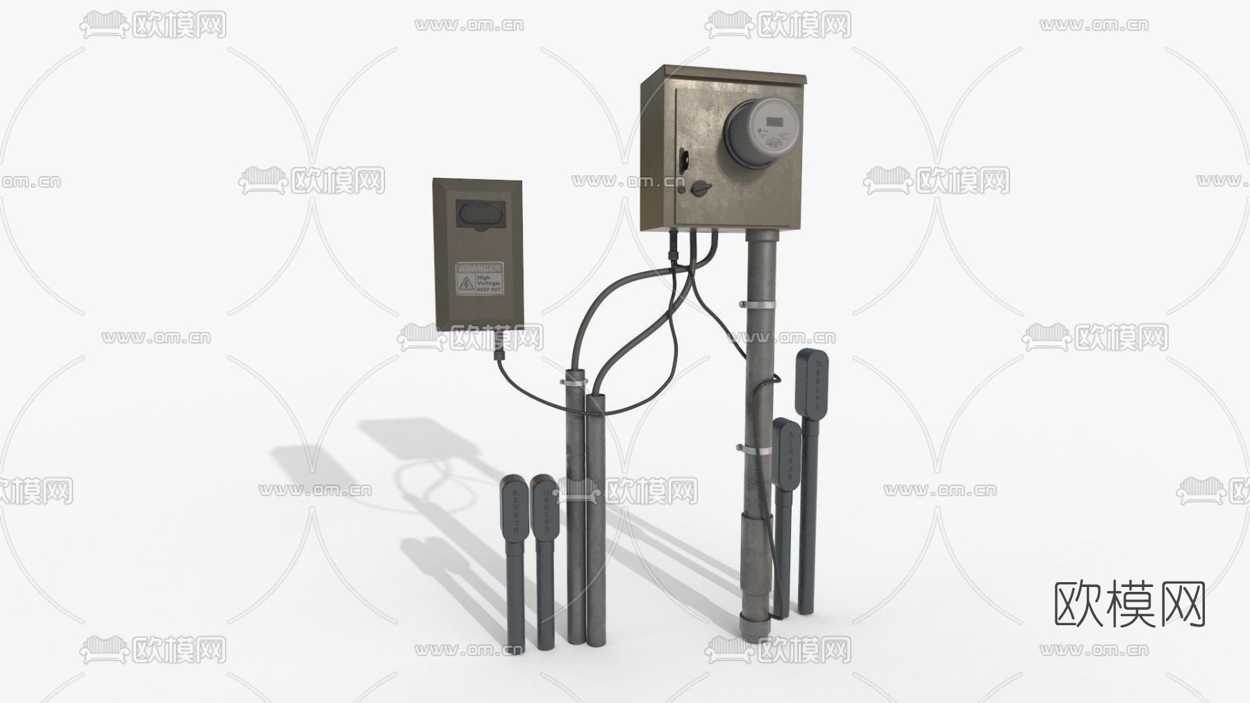 现代电箱免费3d模型下载
