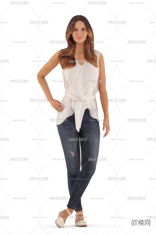 现代女性人物免费3d模型下载