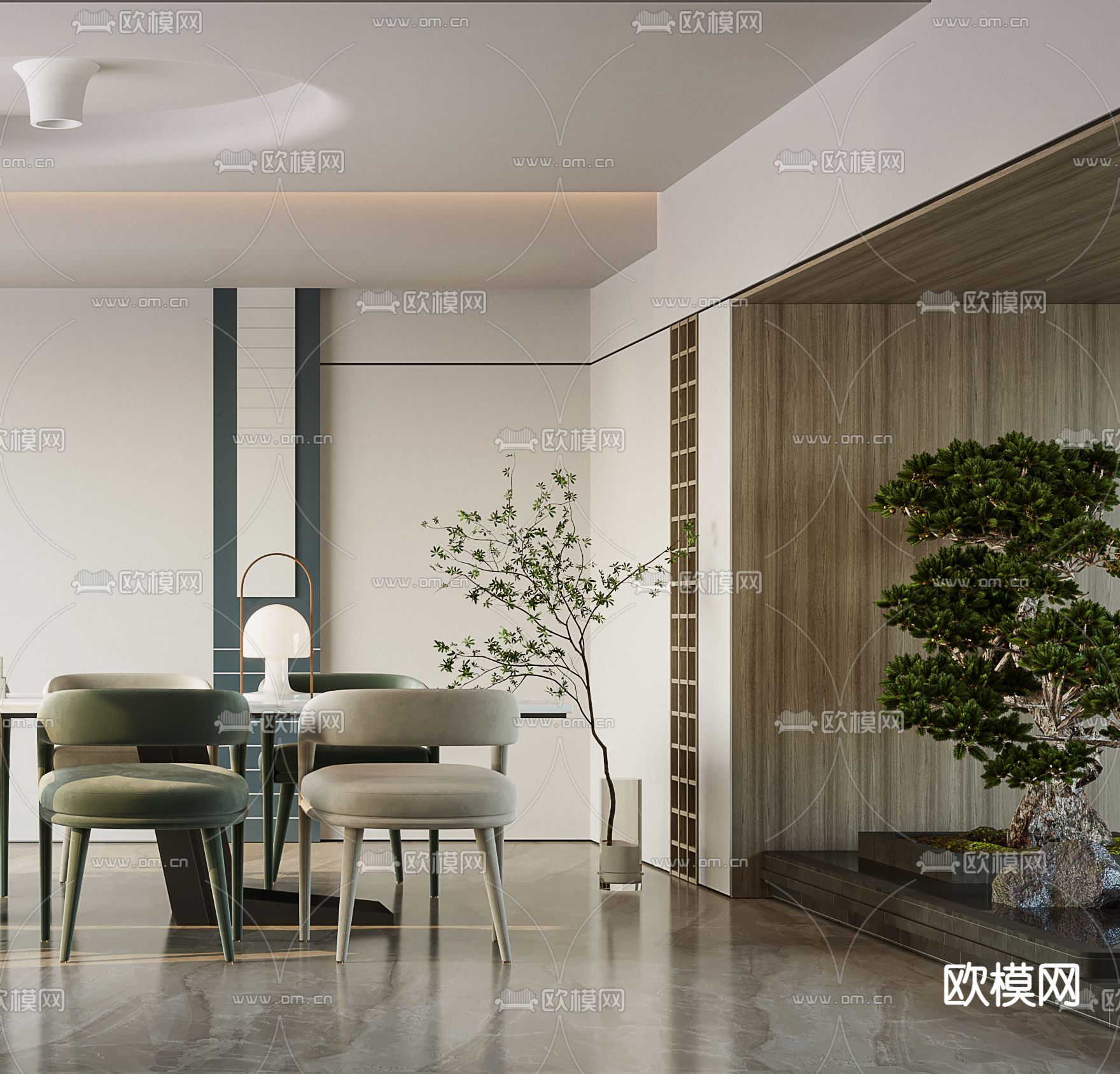 现代餐厅3d模型