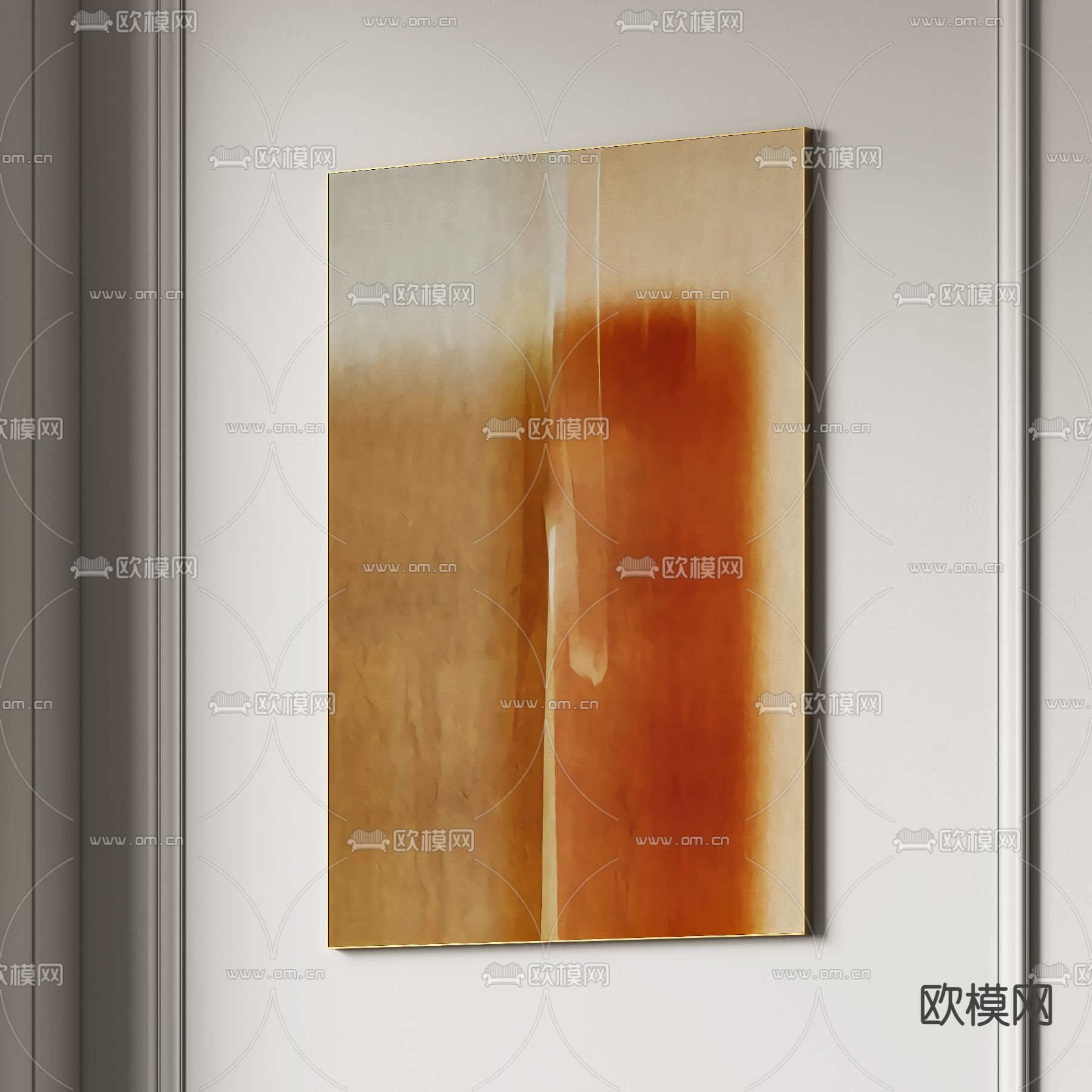 现代抽象装饰画3d模型