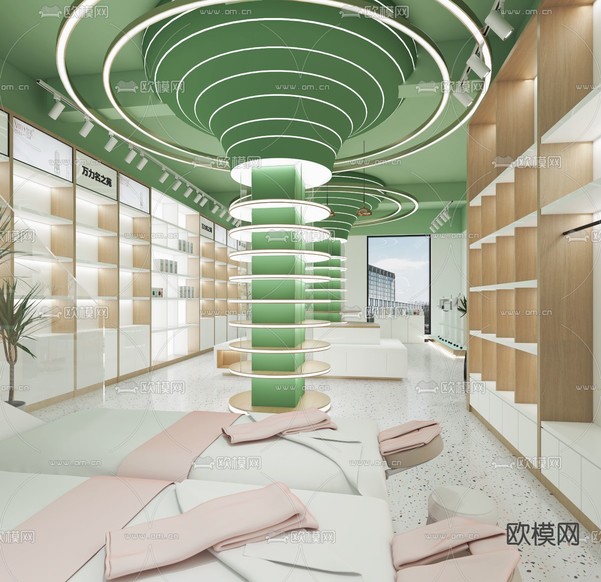现代美容院3d模型下载(渲染图1)