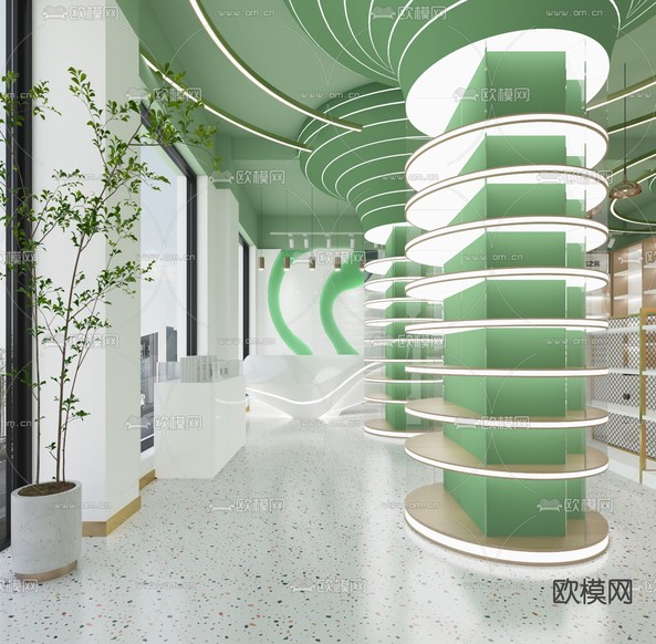 现代美容院3d模型下载(渲染图5)