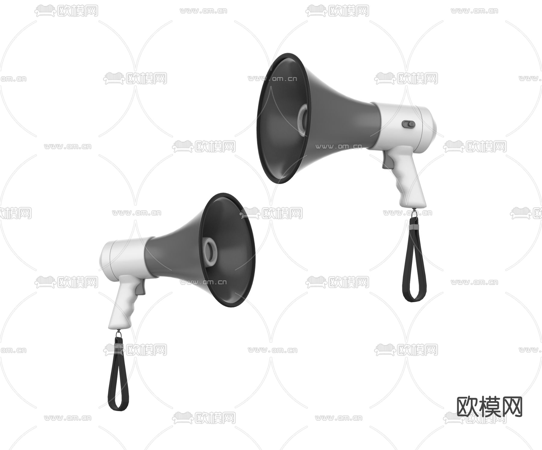 现代喇叭扩音器3d模型