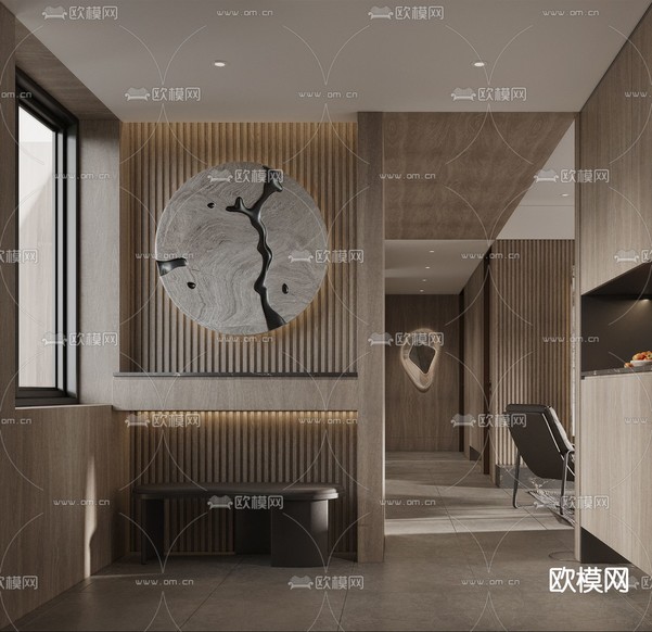 现代客餐厅3d模型下载(渲染图5)