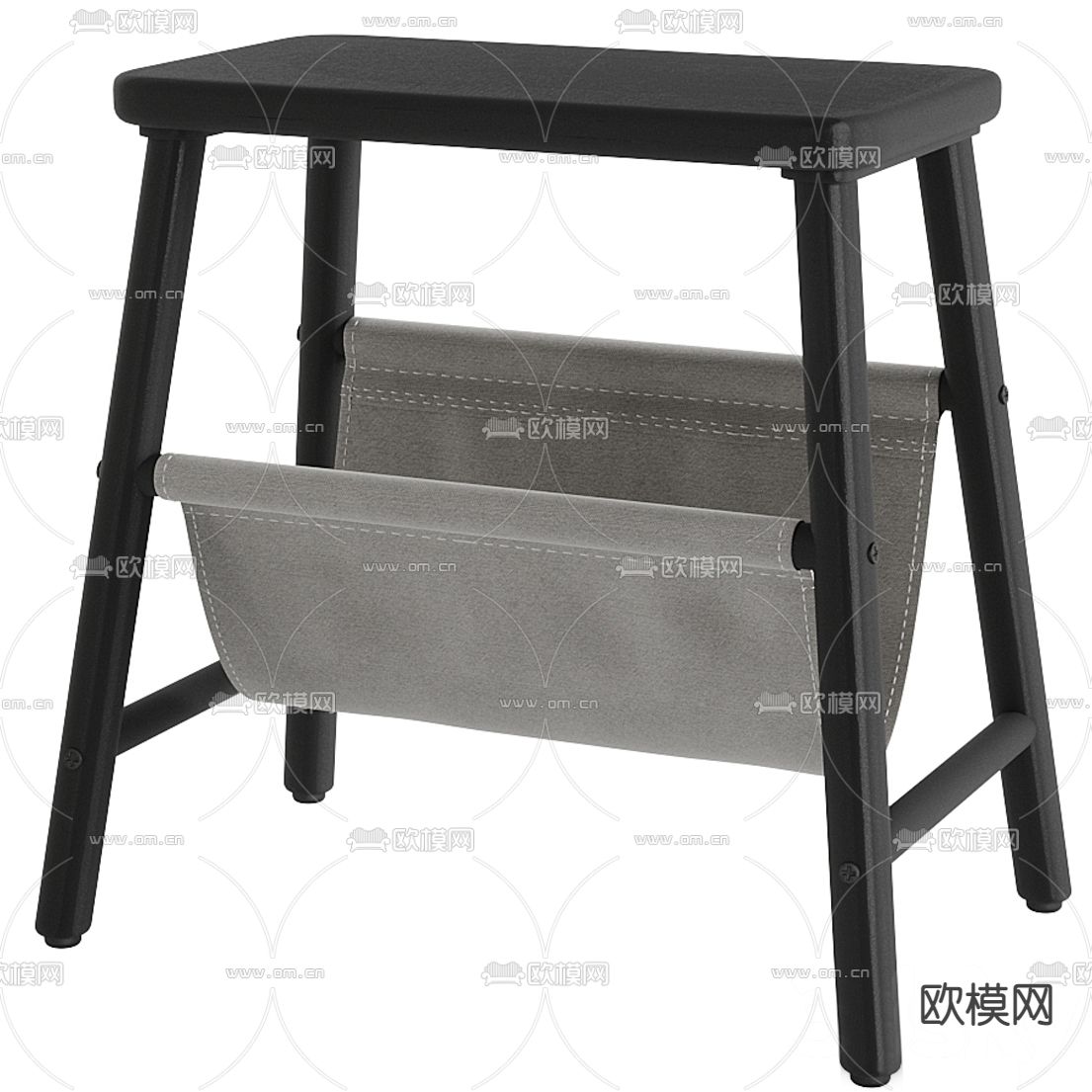 北欧实木角几边几3d模型