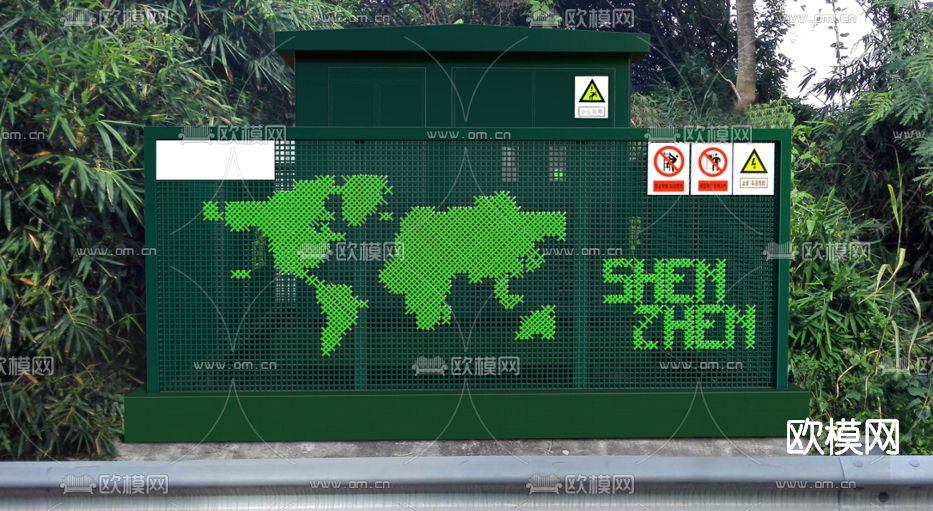 现代配电箱su模型下载（渲染图1）