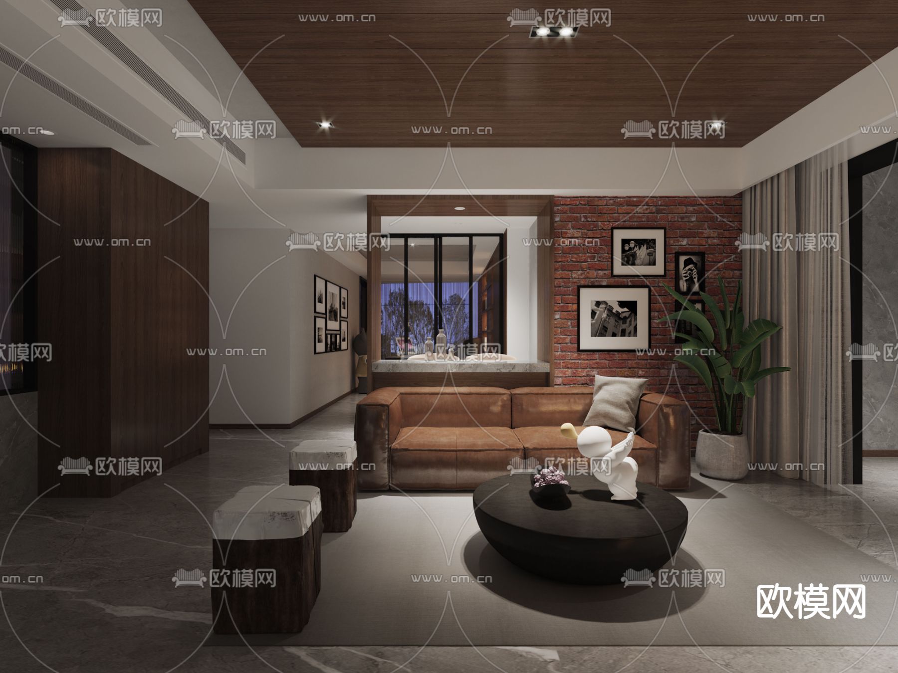 现代客餐厅免费3d模型
