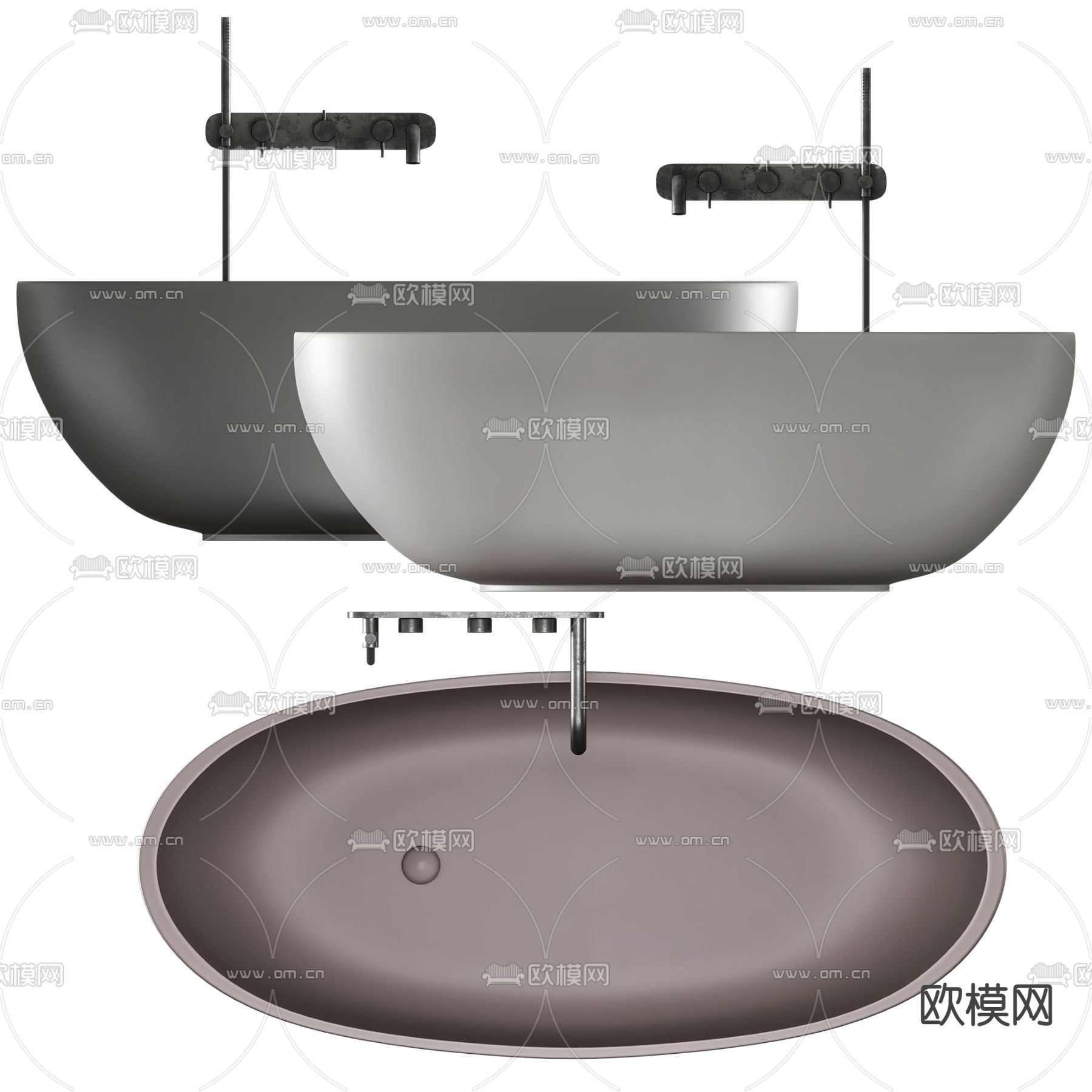 现代浴缸3d模型