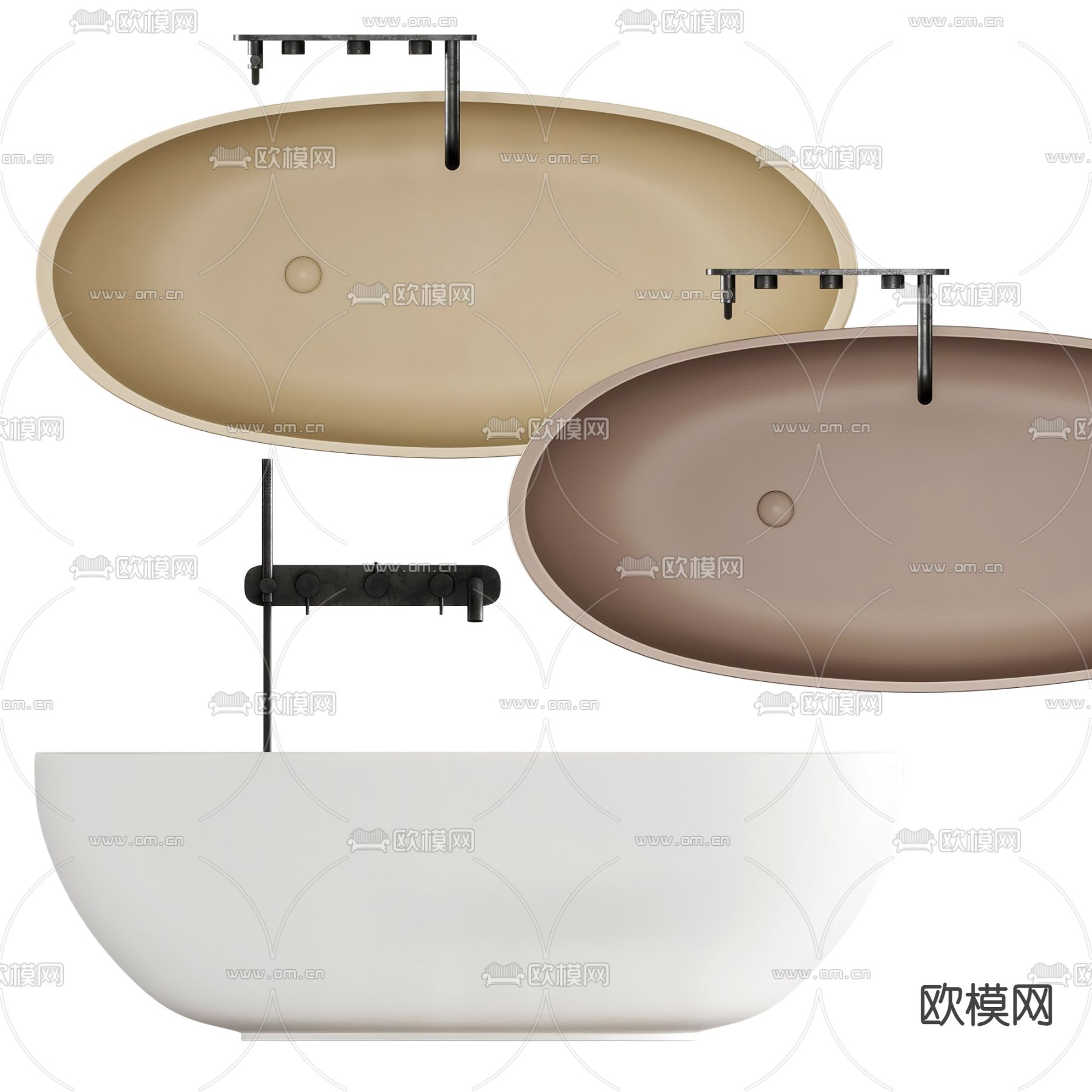 现代浴缸3d模型