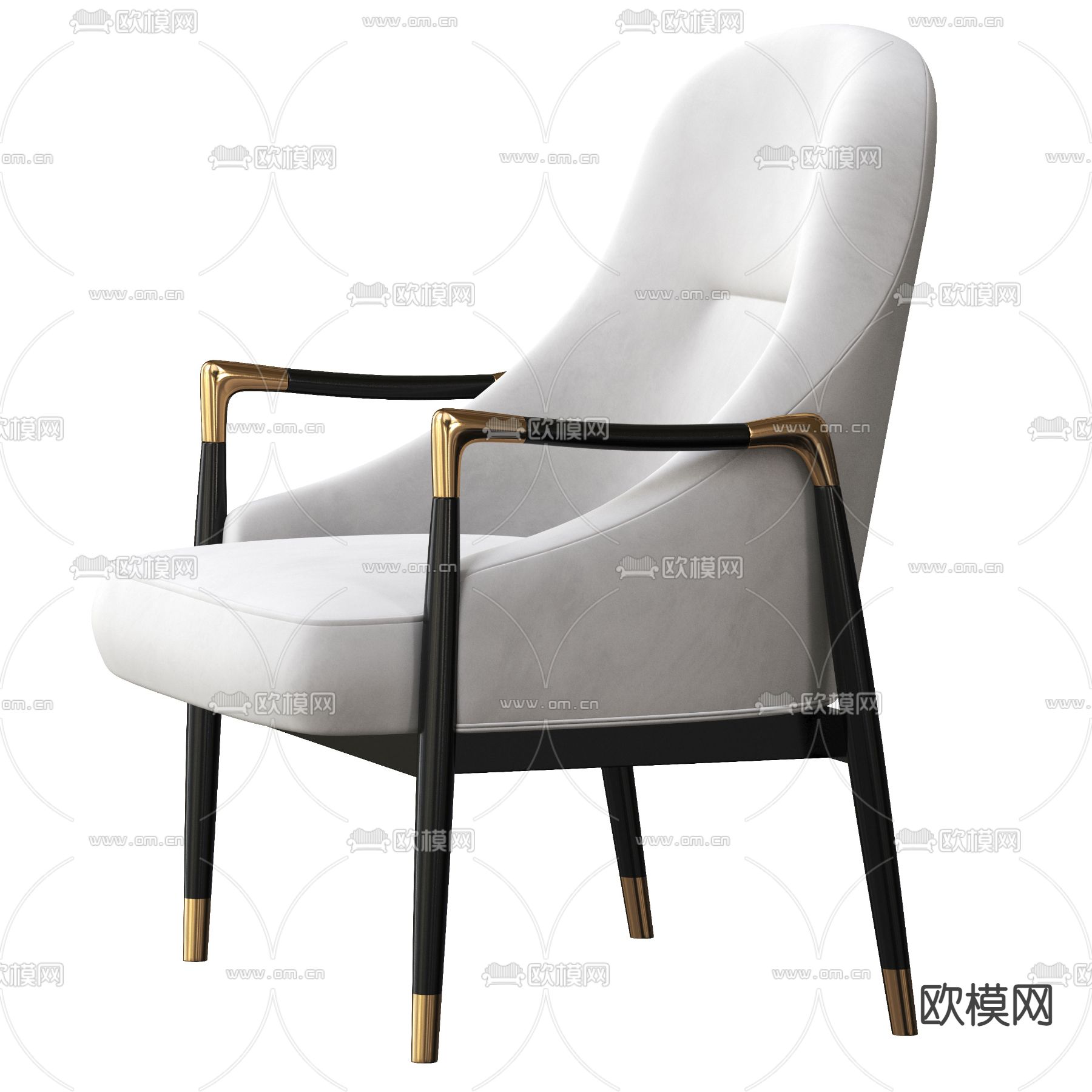 现代布艺休闲椅3d模型