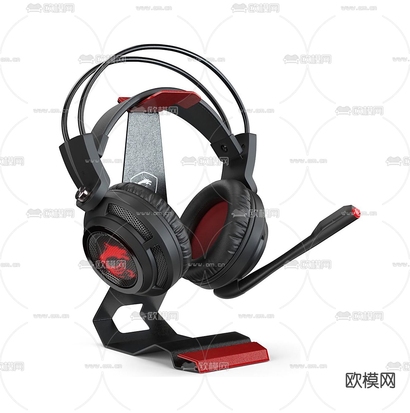 现代电竞耳机3d模型下载