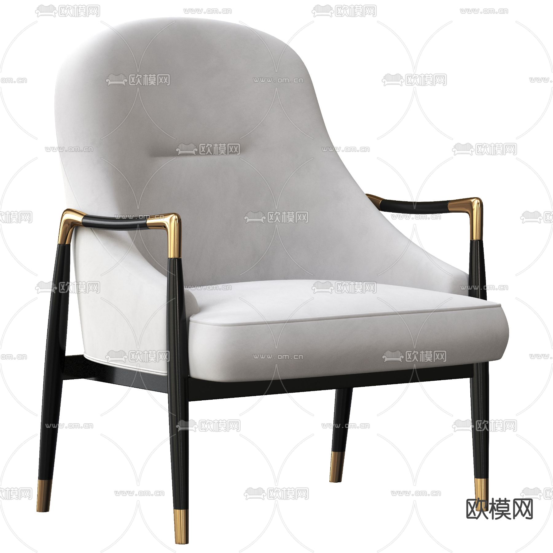 现代布艺休闲椅3d模型