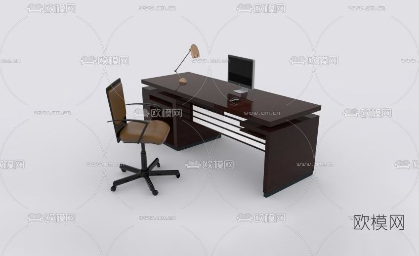 现代办公桌椅免费3d模型
