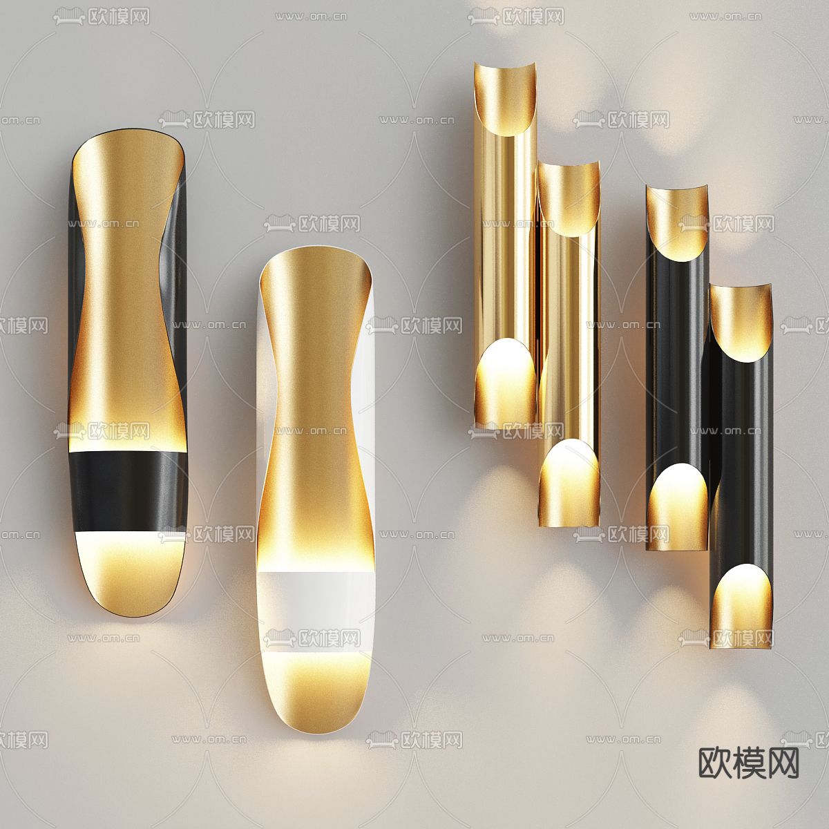 现代金属壁灯3d模型