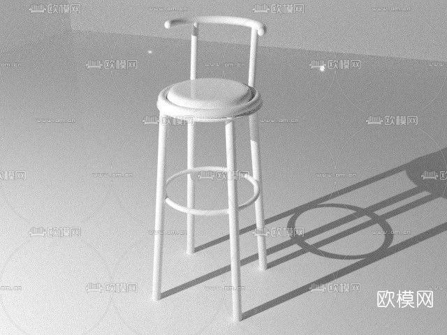 现代吧台椅免费3d模型