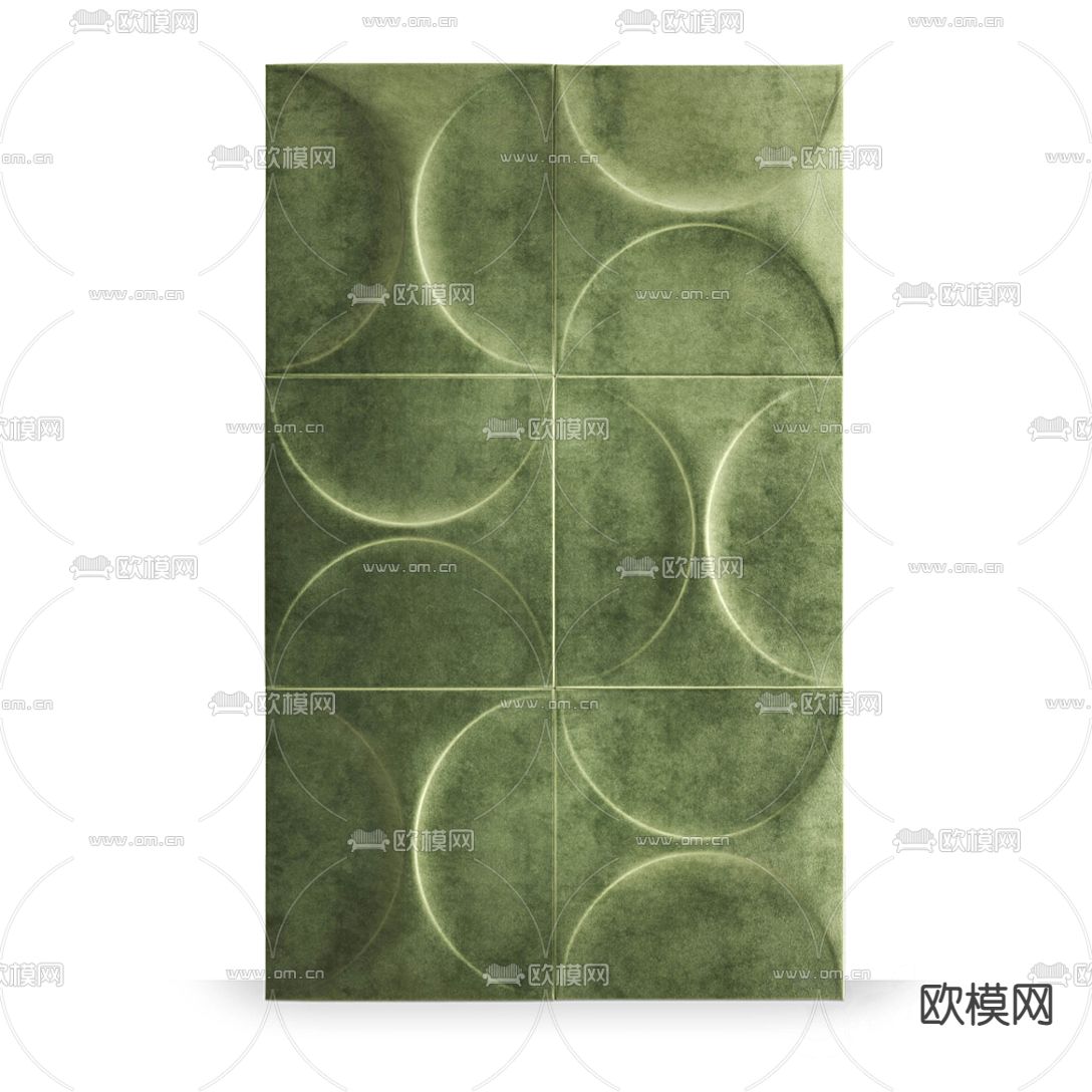 现代绒布软包硬包3d模型