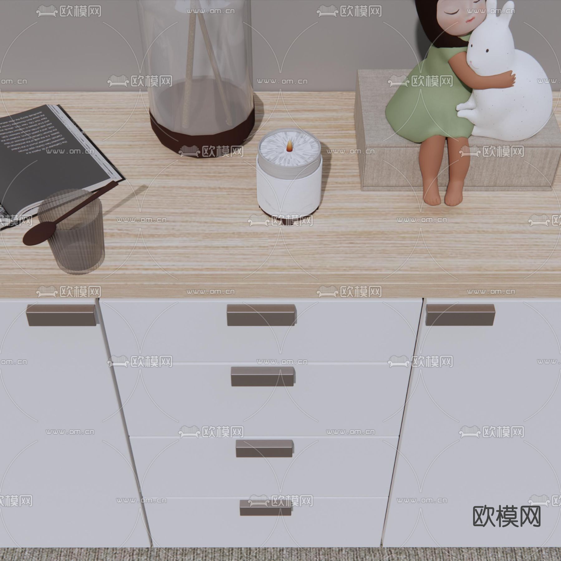 北欧储物柜su模型下载（渲染图6）