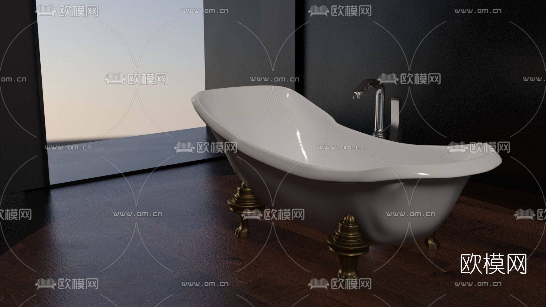 现代浴缸免费3d模型