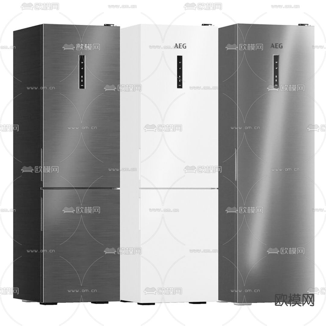 现代冰箱3d模型