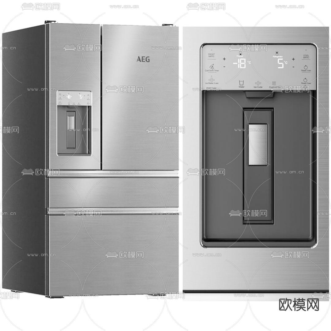 现代冰箱3d模型