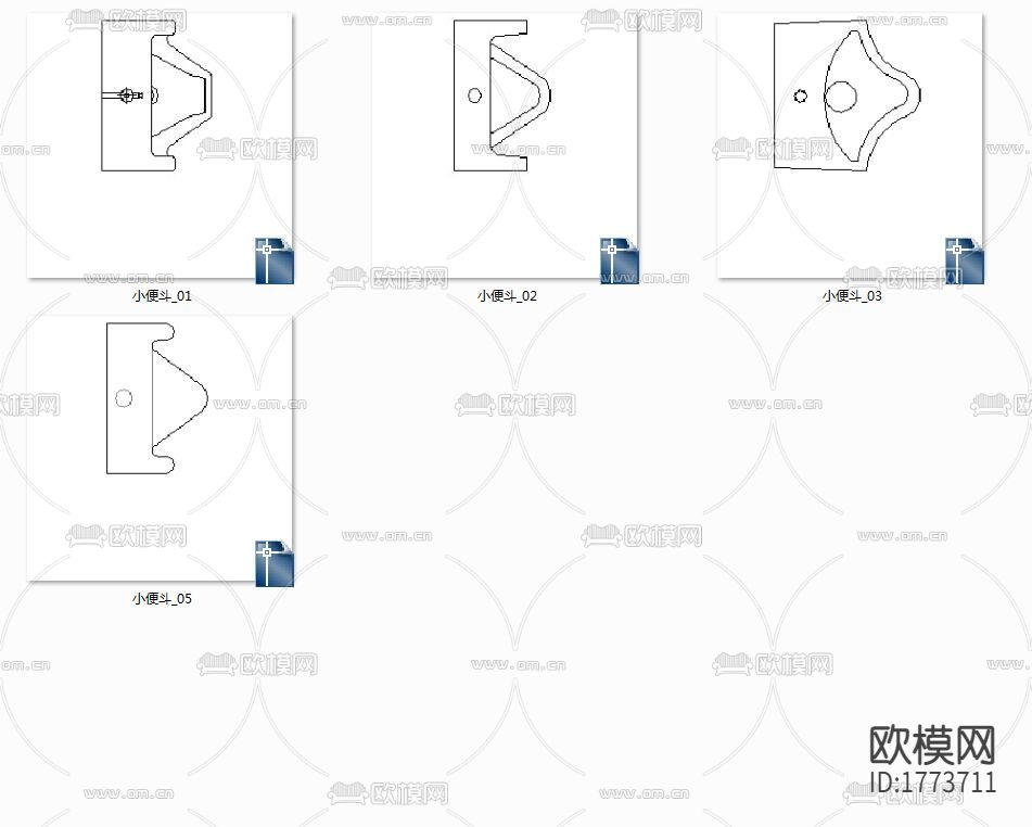 卫生间洗手盆小便斗cad图库