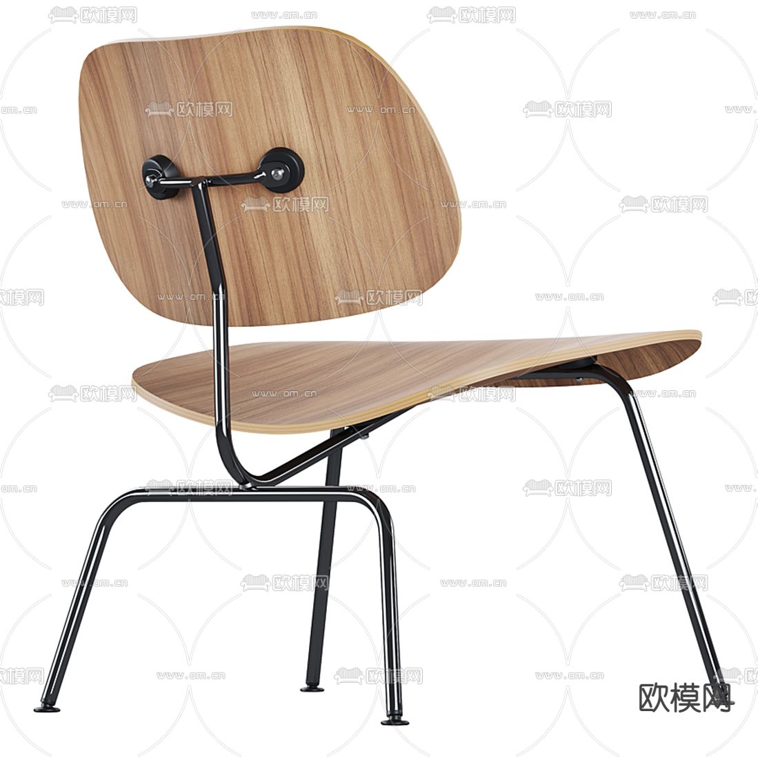 现代实木单椅3d模型