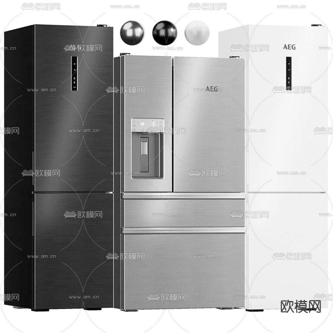 现代冰箱3d模型