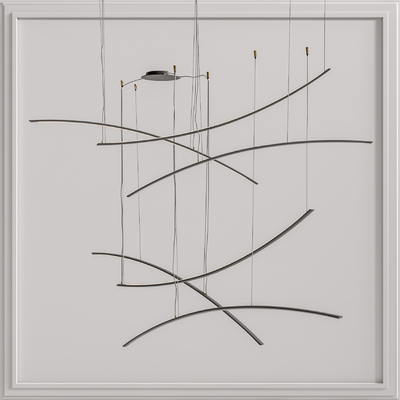 现代条形吊灯su模型