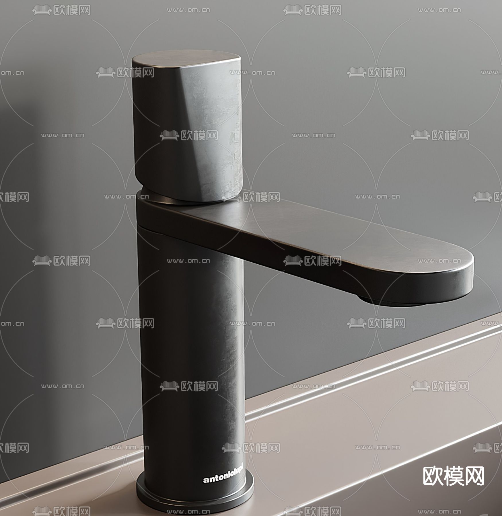 现代极简浴室柜3d模型