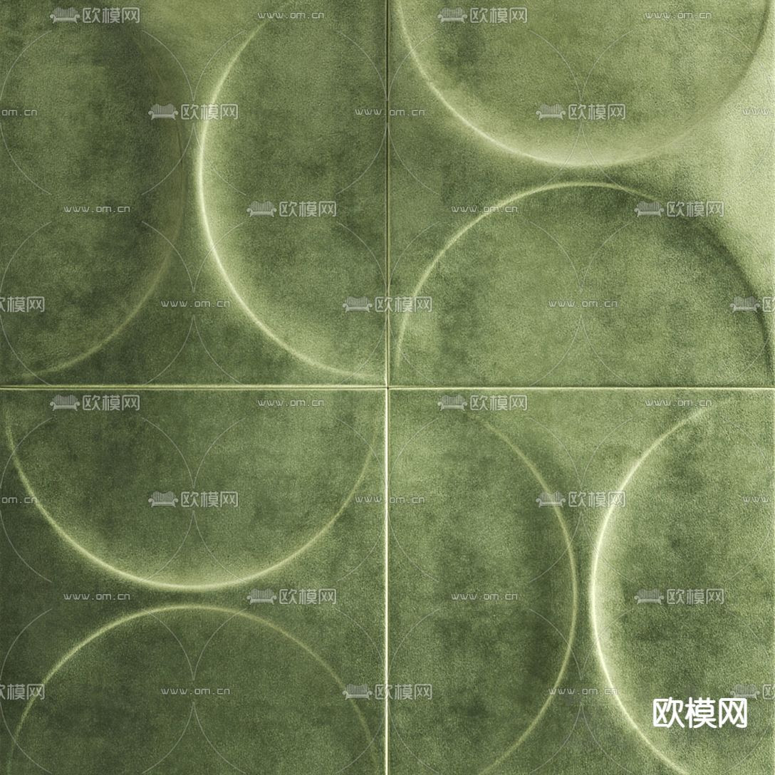 现代绒布软包硬包3d模型