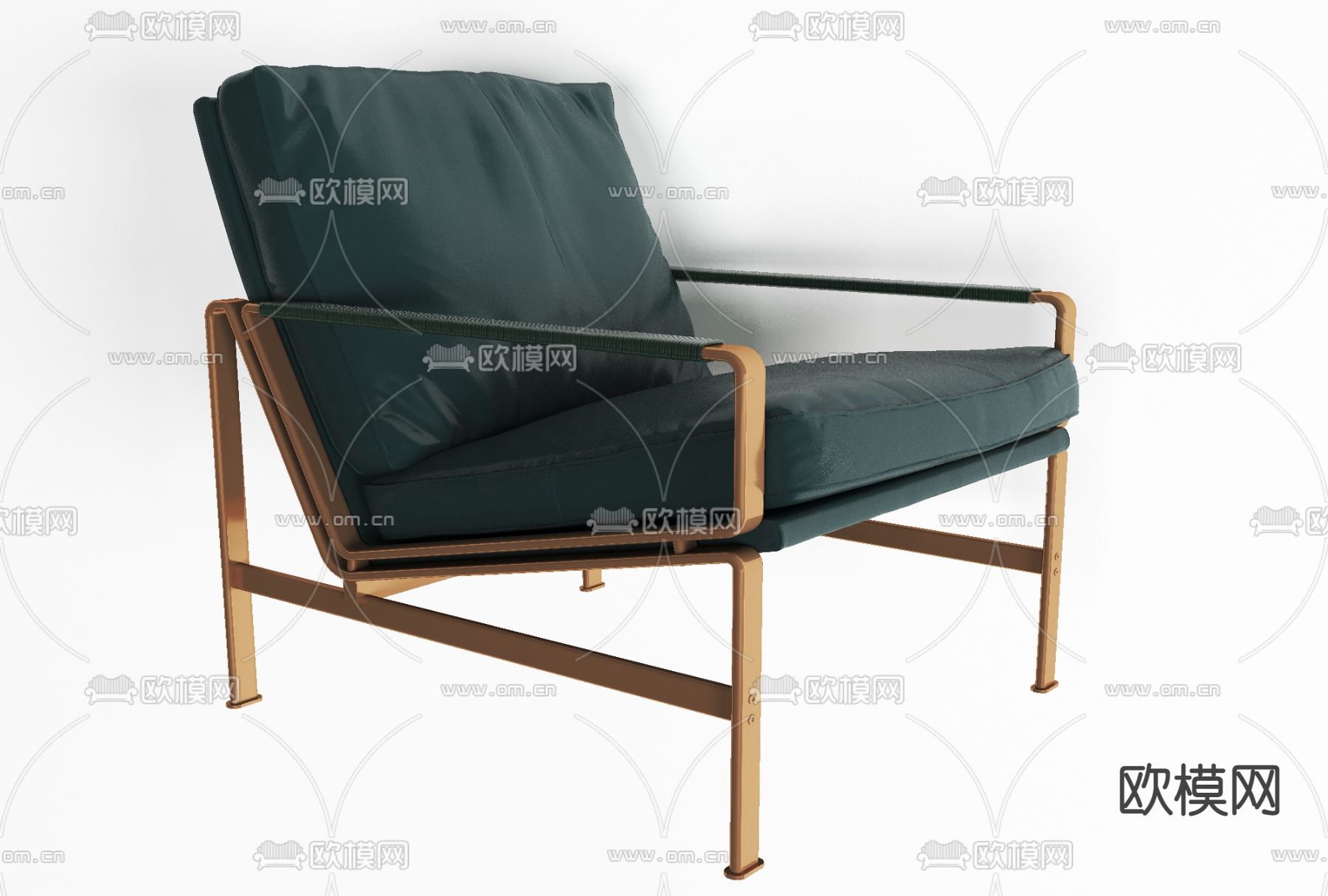 现代金属皮革休闲椅免费3d模型