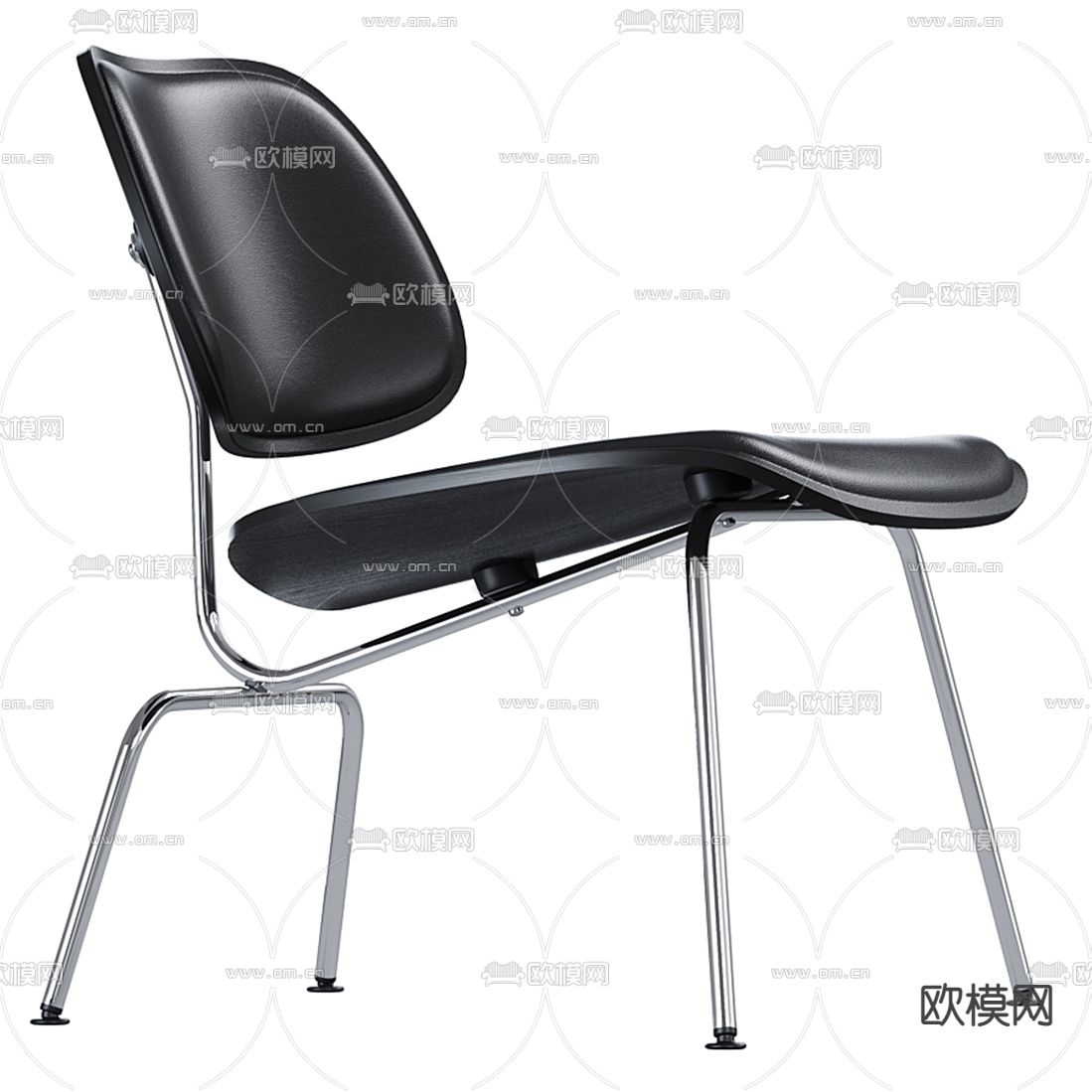 现代实木单椅3d模型